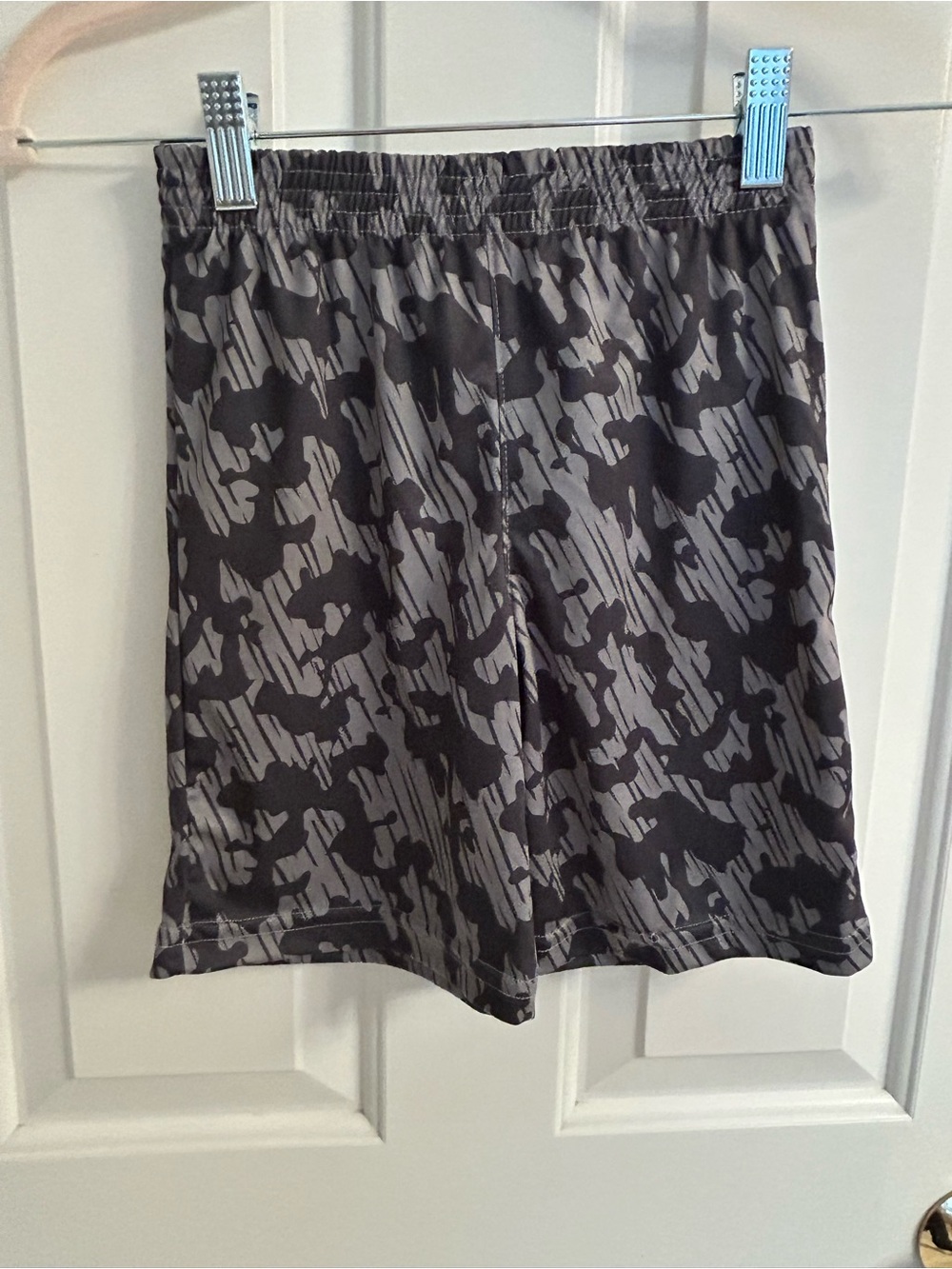healthtex Boys Gray Black Camouflage Athletic Shorts